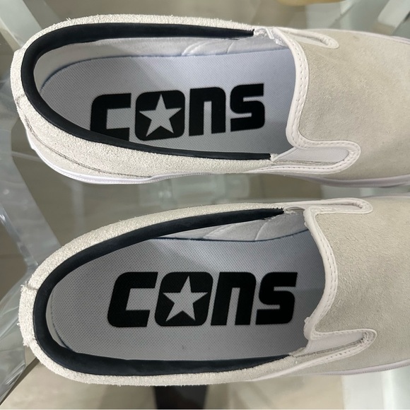 Converse One Star CC Suede Slip On Sneakers Men's SZ 13 White Luxury Skater NWOT - Picture 2 of 10